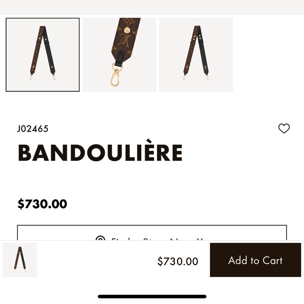 AUTHENTIC LOUIS VUITTON BANDOULIERE STRAP